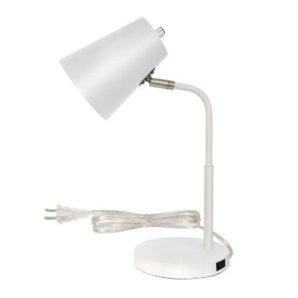 LAMPz® 15.5in Desk Lamp with Adjustable Shade & USB-C Charging Port, New in Box - Picture 3 of 8